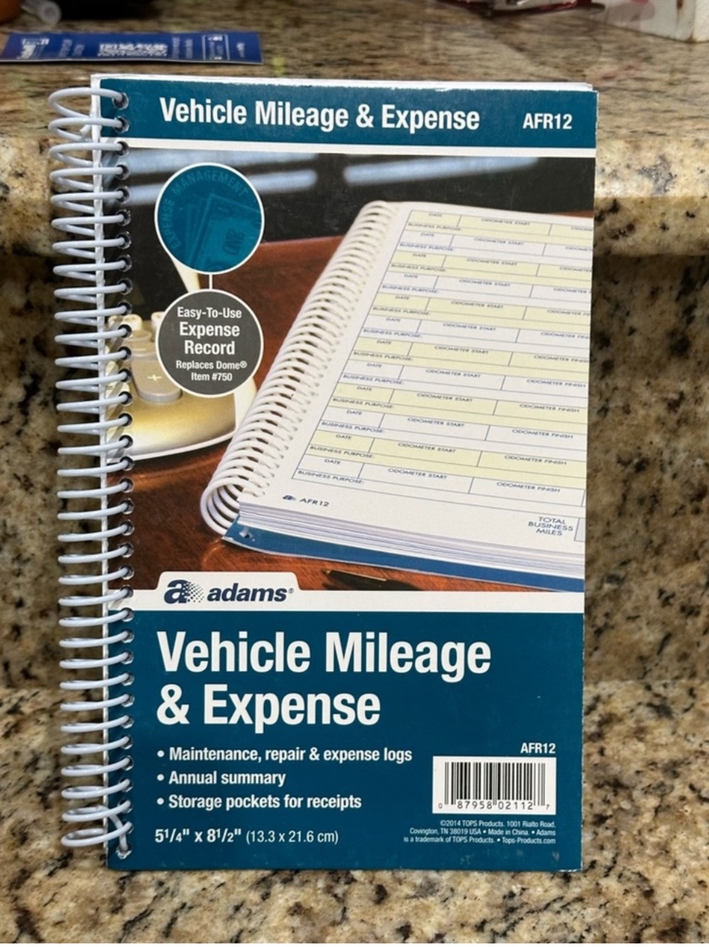 Adams Vehicle Mileage & Expense Log